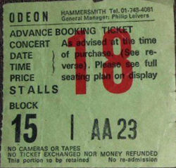 London Ticket 1984